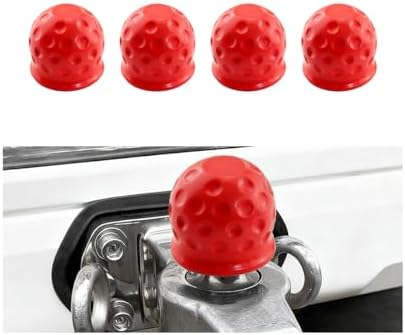 4PCS 2 Inch Trailer Hitch Ball Cover Tow Ball Protector Red by Unknown