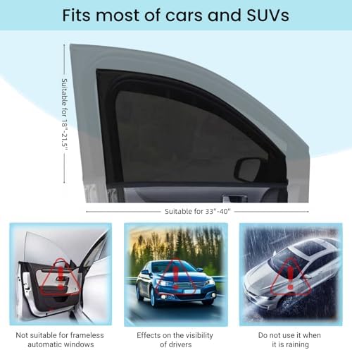 2 Pack 21''x40'' Car Front Side Window Screen Mesh Shades - Image 6