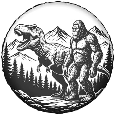 Dinosaur Forest Spare Tire Cover SUV Trailer Truck RV 17 Inch - Image 2
