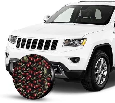 Cherry Cute Spare Tire Cover Red Fruite Universal Tire Covering Trailer - Image 2