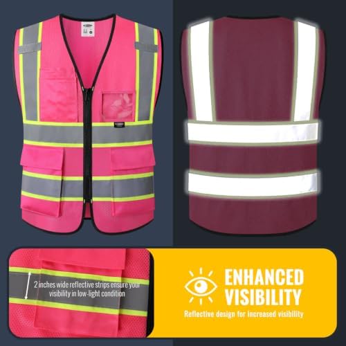 JKSafety Safety Vest for men women Hi Vis Vest - Image 3