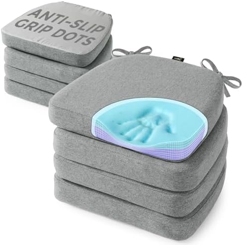 SUNROX Cooling Gel Memory Foam Chair Cushions, 2.6" Thick U-Shaped Dual-Layer by SUNROX
