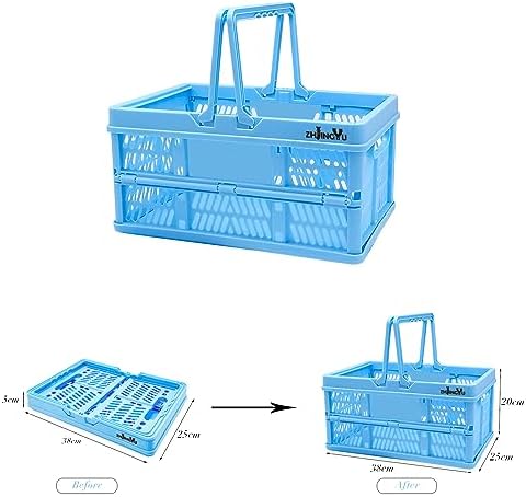 Collapsible storage crates, plastic baskets - Image 2