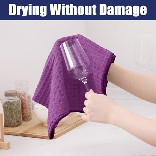 Homaxy Microfiber Kitchen Towels and Dishcloths Sets, 12 Pack - Image 3