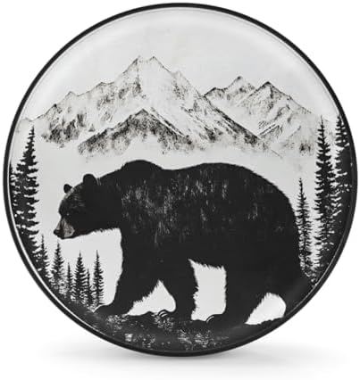 Spare Tire Cover for RV Trailer, Animal Bear Mountain Waterproof Sun Leather by cfpolar