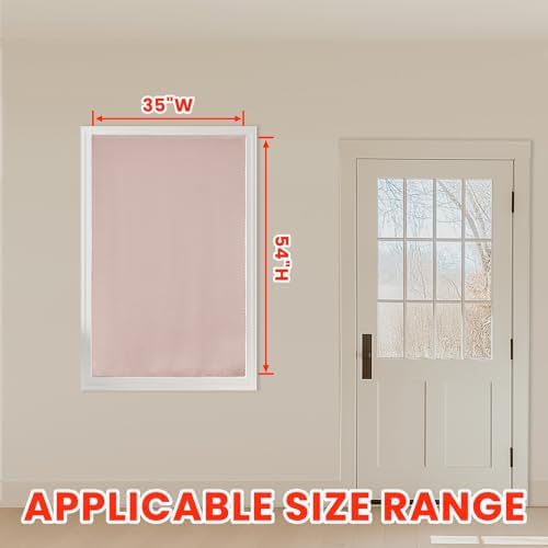 AJAZZ 100% Blackout Self Adhesive Curtains Small Window Short Temporary Black - Image 5