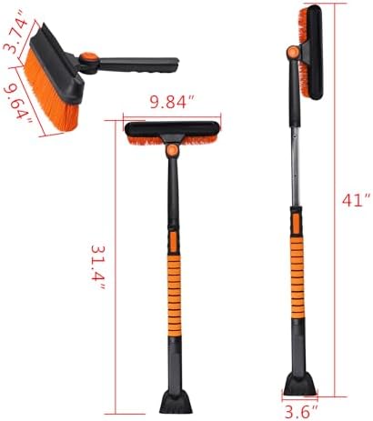 41" Extendable Snow Brush & Ice Scraper - Image 3