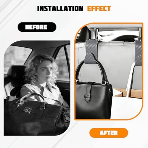 4PCS Car Seat Headrest Hook, Automotive Back Seat Storage Holder Hanger - Image 5