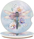 Dragonfly Car Coasters Set of 2 by Unknown