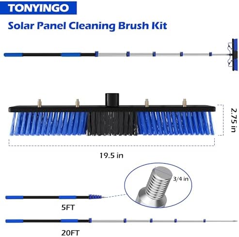25 FT Reach Solar Panel Cleaning Brush Kit - Image 2