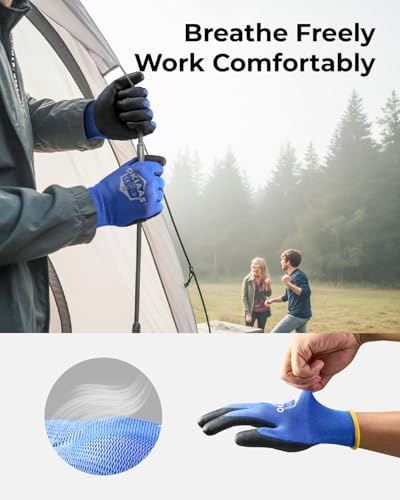 OKIAAS Men's Large Red Ultra-Thin Lightweight Working Gloves - Image 4