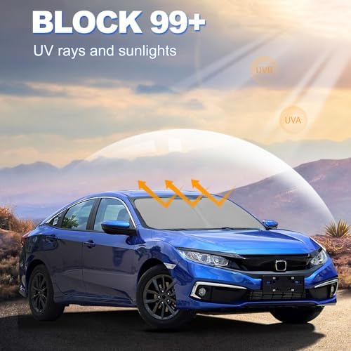 Foldable Front Windshield Sunshade fit - Image 4