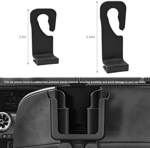 4 PCS Headrest Cup Holder for Car Back Seat, Auto Bottle & Phone Holder - Image 3