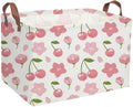 Rectangular Cherry Basket Girls Baskets Storage Bins Room Decor Cute Organizer by DDBASKET