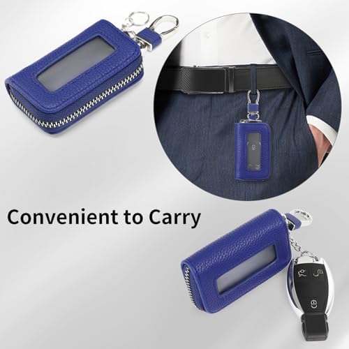 SENDEFN Universal Car Key Fob Case Leather Smart Remote Keychain Protector - Image 5