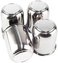 4Pcs 3.19" Stainless Trailer Wheel Center Caps, 3.62" H Chrome by DEWFLEW