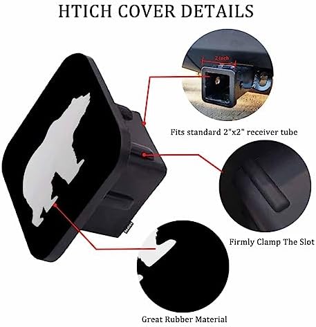 White Bear Receiver Hitch Tube Cover Cute Animal Bear Walking Car Rear Trailer - Image 3