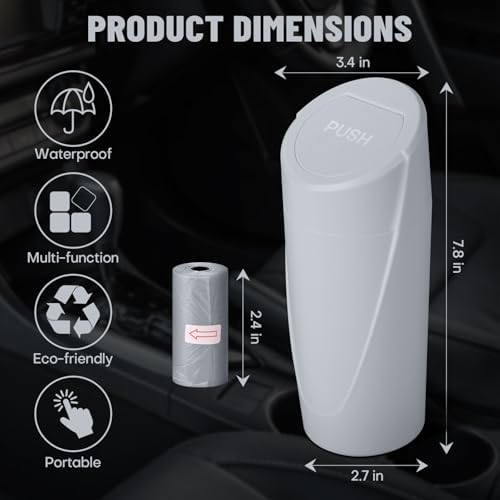 Car Trash Can Bin with Lid - Image 6