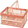 Collapsible Storage Crate with Handles, 20L Foldable Plastic Basket, Organizer by YTAONS