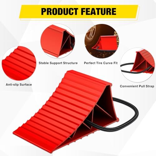 Nilight Wheel Chocks, Heavy Duty Wheel Stopper - Image 5