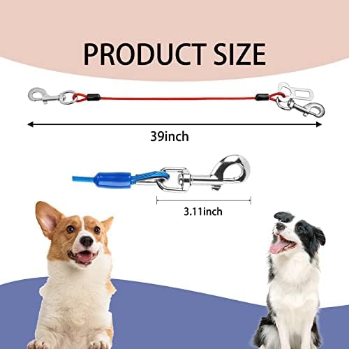 Dog Tether for Car Pet Dog Car Seat Belt Restraint Chew Proof Safety Tether - Image 2