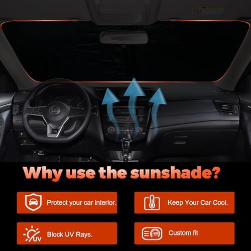 Foldable Front Windshield Sunshade fit - Image 4