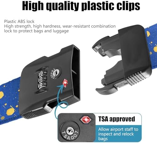 Veki Travel Luggage Straps for Suitcases, TSA Approved - Image 3