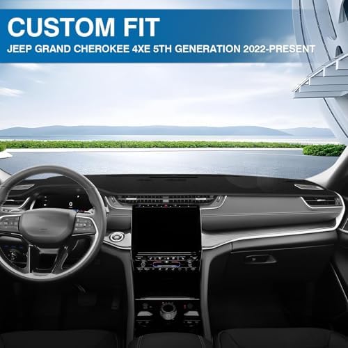 KUST Black Dash Cover for Jeep Grand Cherokee 4XE 2022-2025 2026 Non-Slip - Image 3