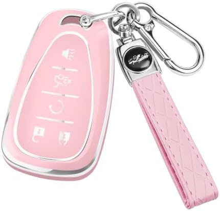 for Chevy Key Fob Cover, 5 Buttons TPU Key Cover by CARKEYCOVERforKERHXLE