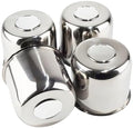 4Pcs 4.9" Stainless Trailer Wheel Center Caps, 4.47" H Chrome by DEWFLEW