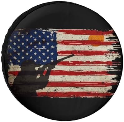 Skeet Shooting USA Flag Trap Shooting Clay Pigeon 1 Tire Covers, Dust-Proof - Image 7