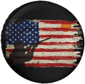 Skeet Shooting USA Flag Trap Shooting Clay Pigeon 1 Tire Covers, Dust-Proof by Unknown