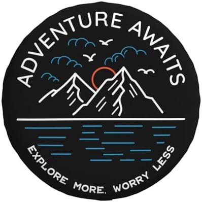 Adventure Awaits Spare Tire Cover Wheel Protectors Weatherproof Universal Wheel by Unknown