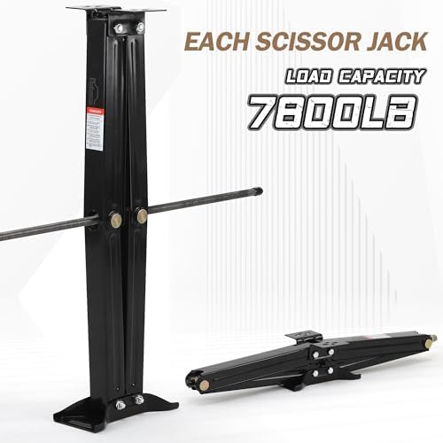 RV Scissor Jack Stabilizer 7800lb Heavy Duty 30" RV Trailer Stabilizer Leveling - Image 4