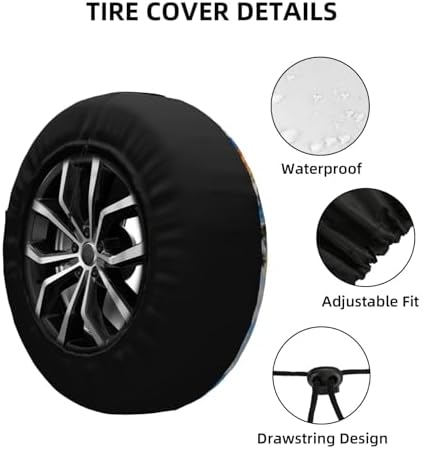 Shark Spare Tire Cover Weatherproof Wheel Protectors Universal Wheel Covers - Image 3