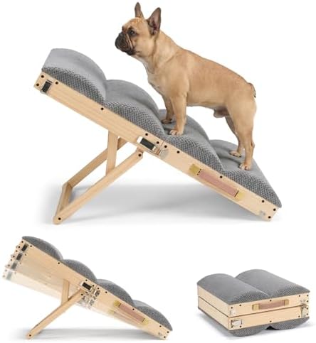Veehoo Foldable Dog Ramp for Couch Lower Bed Small Dogs 17"W by Veehoo