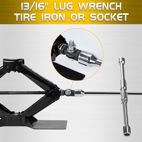TONDA Scissor Jack Drill Adapter, 1/2 in Drive, 13/16 in Lug Wrench - Image 4