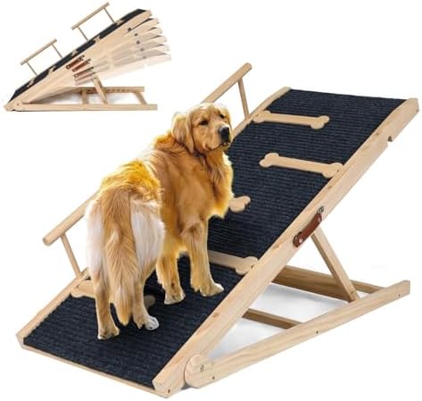 Dog Ramp for Bed, Adjustable Small to Large Dog Ramp for Couch by OUTDOORDIAMOND