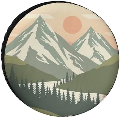 Spare Tire Cover 16 Inch Mountain Adventure Protectors Weatherproof Dust-Proof by HighonHi