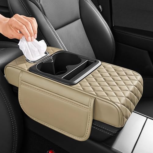 5 in 1 Nappa Leather Console Armrest Cover by AuraSettle