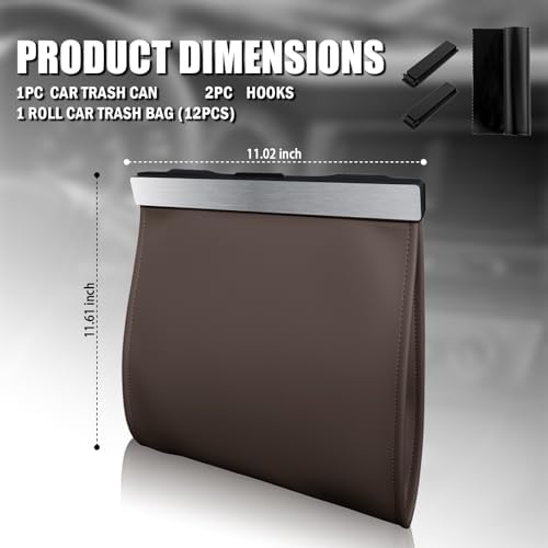 LED Car Trash Can Leak-Proof, Strong Magnetic Fast Closing Car Trash Bin as - Image 2