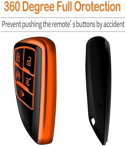 Soft Key Fob Cover with Keychain, 2021-2026 Chevy GMC Smart Key Protector - Image 4