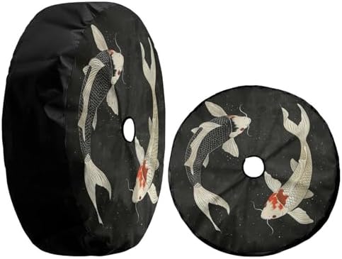 Delerain Two Koi Fish Spare Tire Cover - Image 3