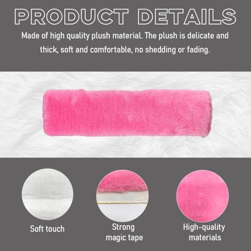 2 PCS Seat Belt Shoulder Pads, Soft Fluffy Plush Seat Belt Shoulder Strap Covers - Image 3