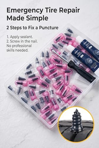 63 PCS Tire Repair Rubber Nails Kit - Image 3