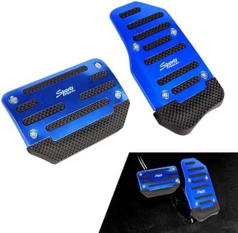 2 PCS Car Non-slip Pedal Pads Set, Alloy Brake Pedal Protectors, Accelerator by Unknown