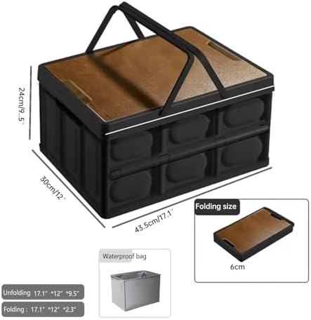 Plastic Collapsible Trunk Organizer Box, Camping Crate - Image 2