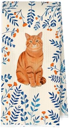 Orange Cat Kitche Towels by Unknown