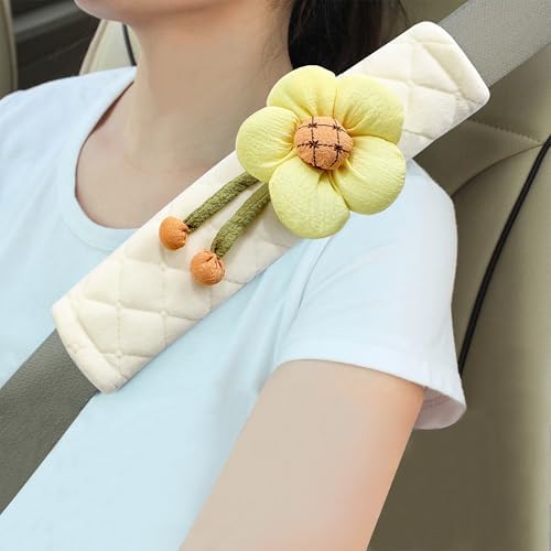 Amooca 2-Pack Braid Pattern Seat Belt Covers Shoulder Pads by Amooca