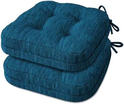 Shinnwa Dining Chair Cushions Set of 2, Dual-Layer Memory Foam Kitchen Chair by Shinnwa
